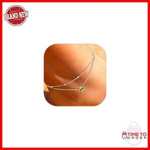 Sterling Silver Adjustable Anklet Butterfly Birthstone Minimal Layered Jewelry